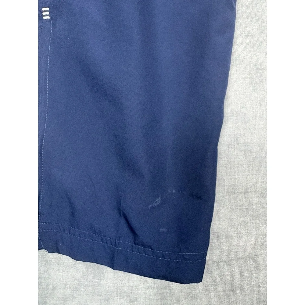 Vintage Y2K Adidas Track Pants Mens L Navy 3 Stripe Ankle Zip Baggy 2005